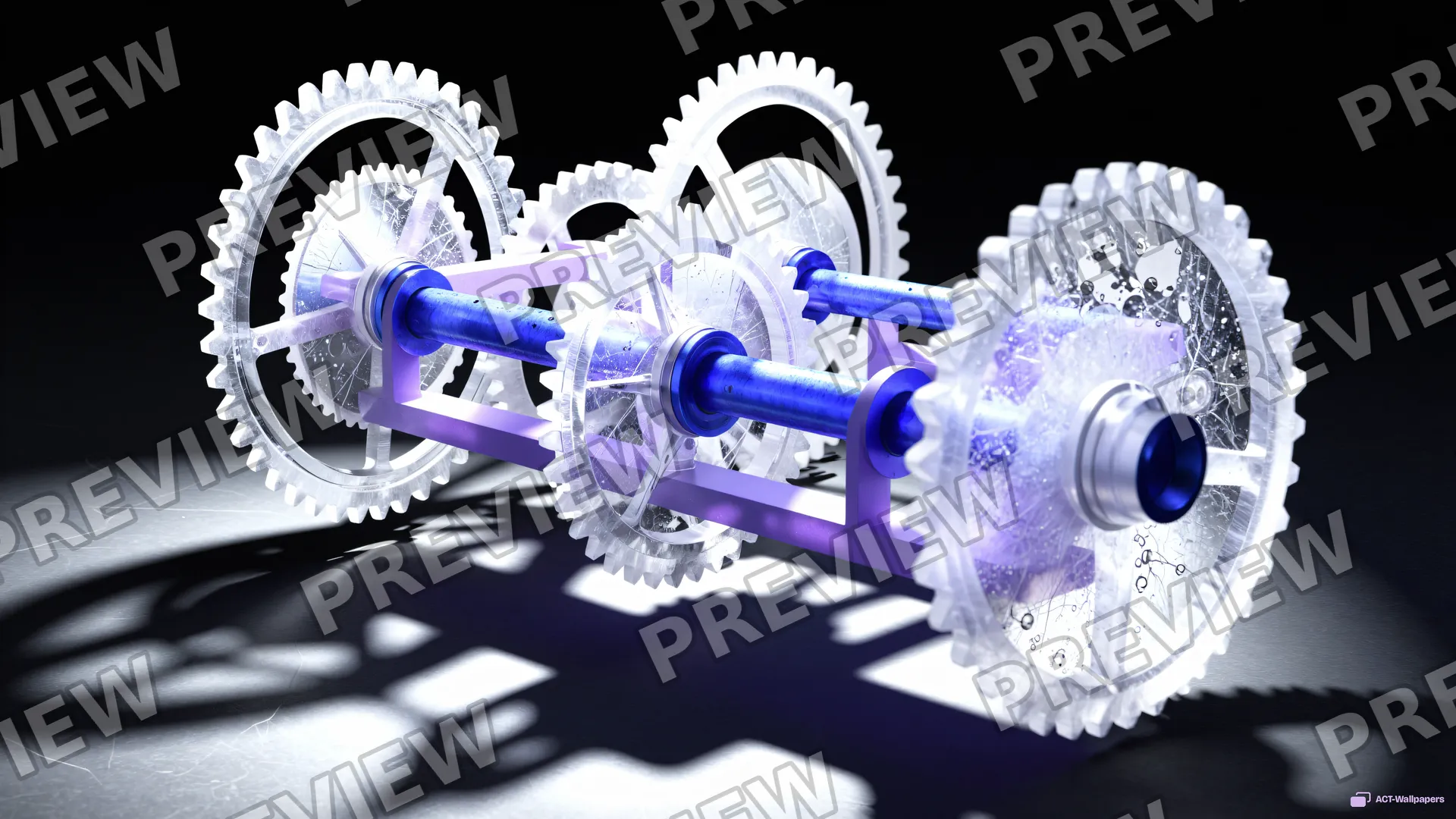 Crystal Clockwork Engine — Crystal machines 4K wallpaper