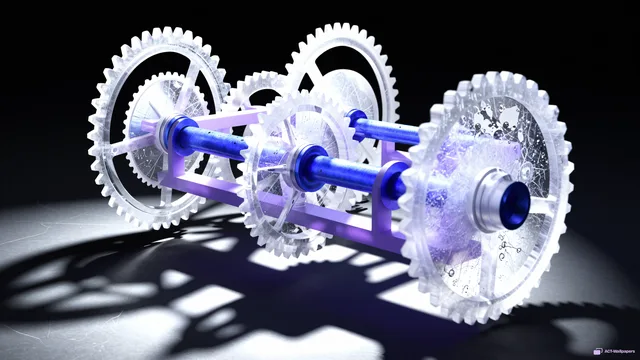 Crystal Clockwork Engine — Crystal machines 4K wallpaper