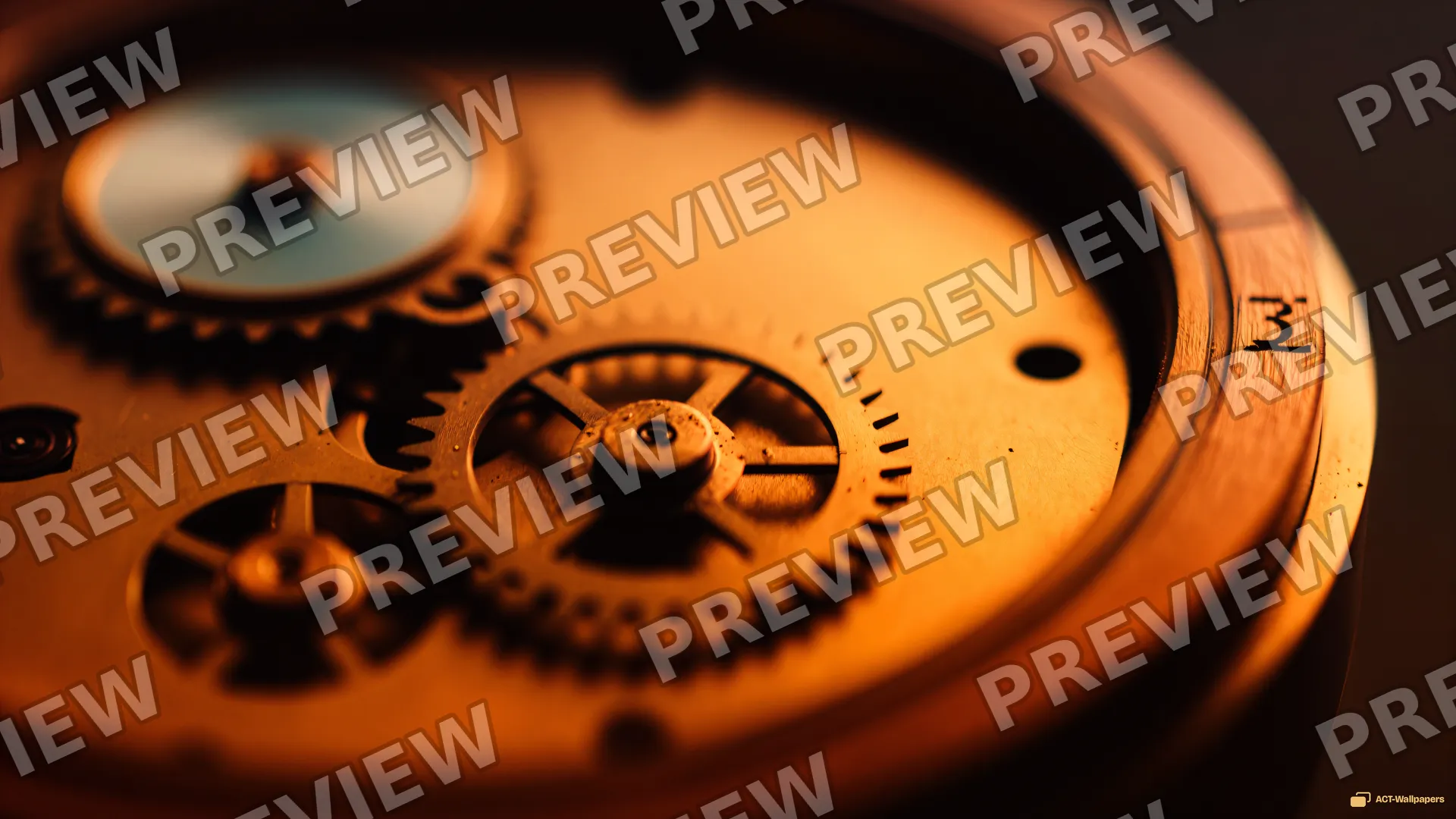 Vintage Brass Chronograph Macro — Analog macro mechanics 4K wallpaper
