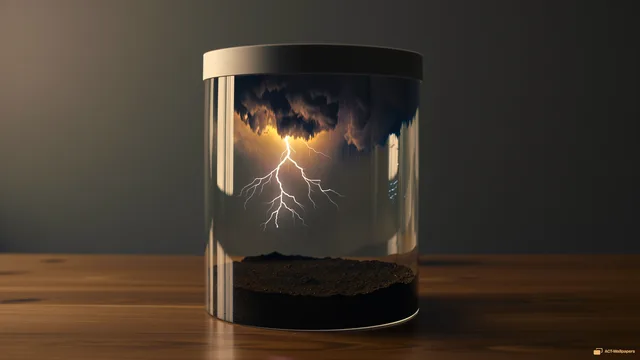 Inverted Glass Storm — Inverted storm terrarium 4K wallpaper
