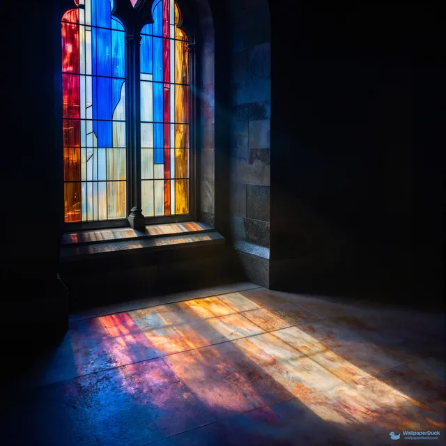Stained Glass Light Pool — Stained-glass light 4K wallpaper