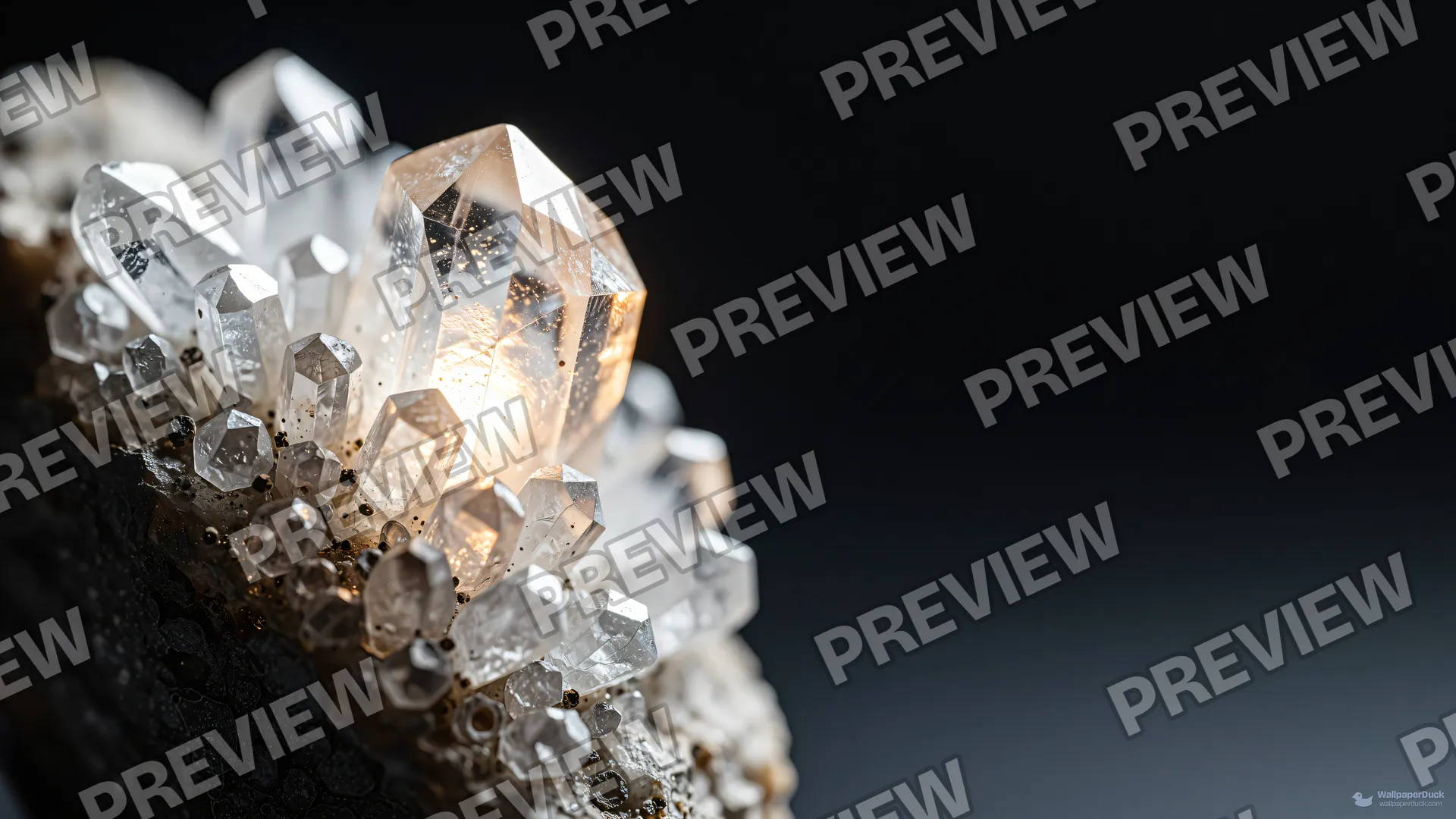 Quartz Basalt Transmission — Crystals & minerals 4K wallpaper