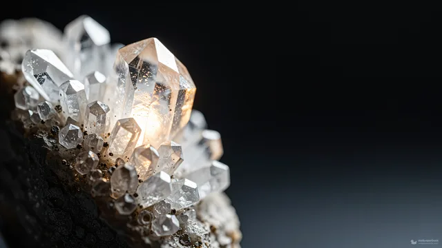 Quartz Basalt Transmission — Crystals & minerals 4K wallpaper