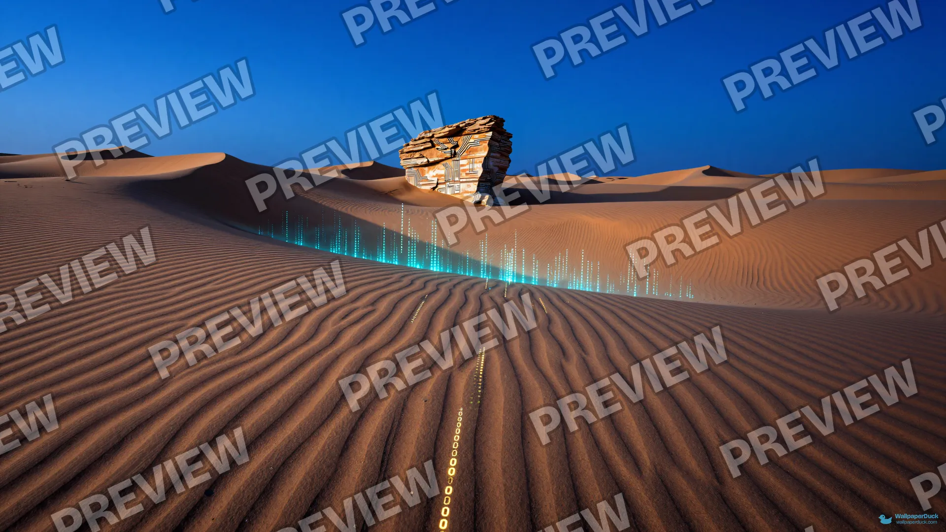 Binary Sand Dunes — Desert 4K wallpaper