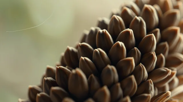 Dried Flaxseed Cluster Macro — Botanical macro 4K wallpaper