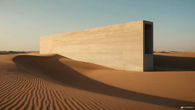 Desert Concrete Monolith — Desert concrete 4K wallpaper