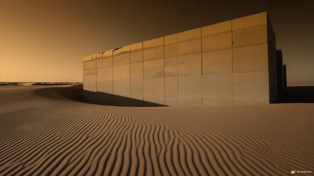 Desert Concrete Monolith — Desert concrete 4K wallpaper