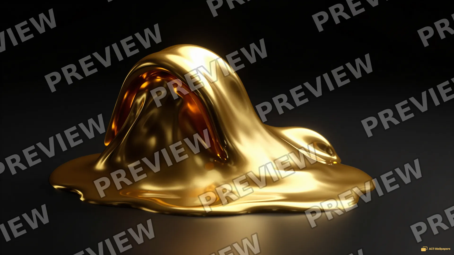Molten Gold Fold — Liquid forms 4K wallpaper