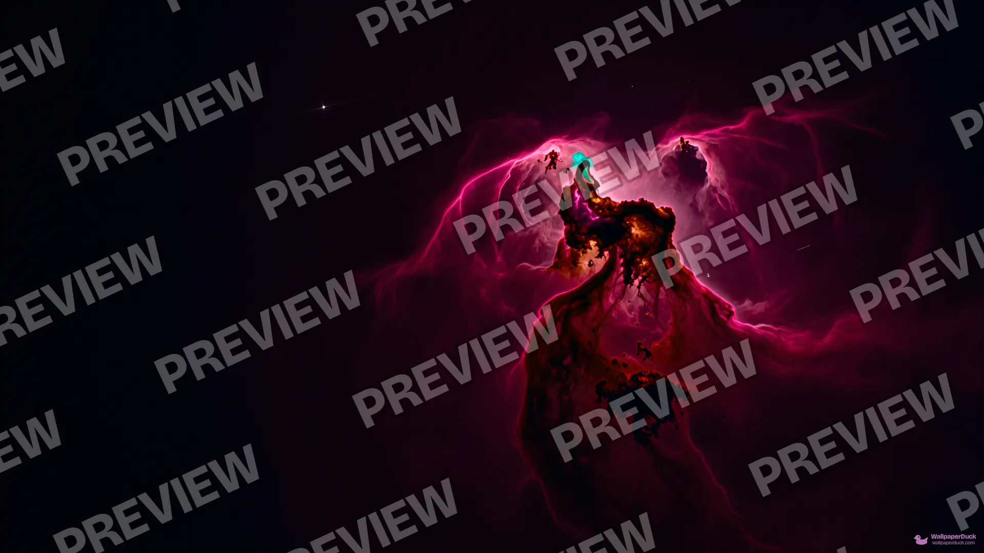 Crimson Filament Void — Cosmic & astrophotography 4K wallpaper