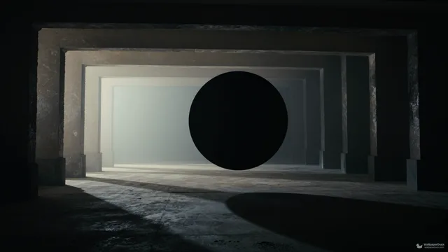 Hovering Void Shadow — Layered silhouettes 4K wallpaper