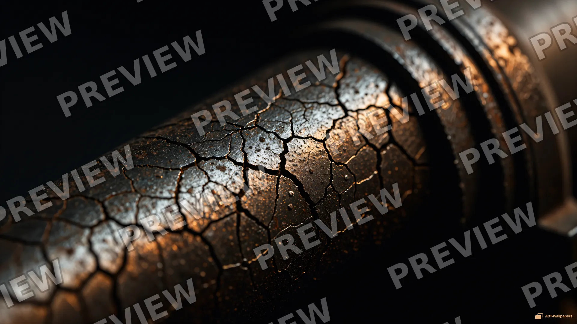 Pitted Piston Rod — Macro mechanics 4K wallpaper