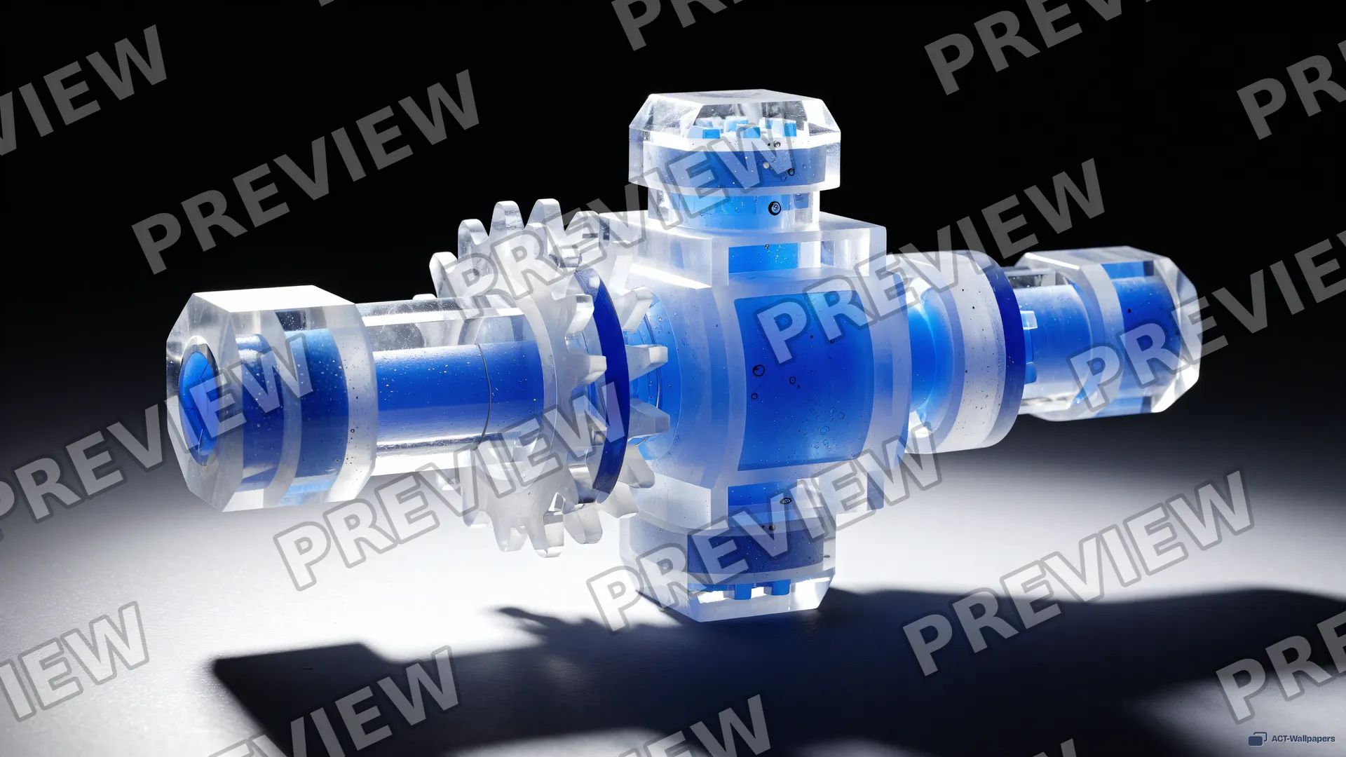 Crystal Valve Refraction — Crystal machines 4K wallpaper