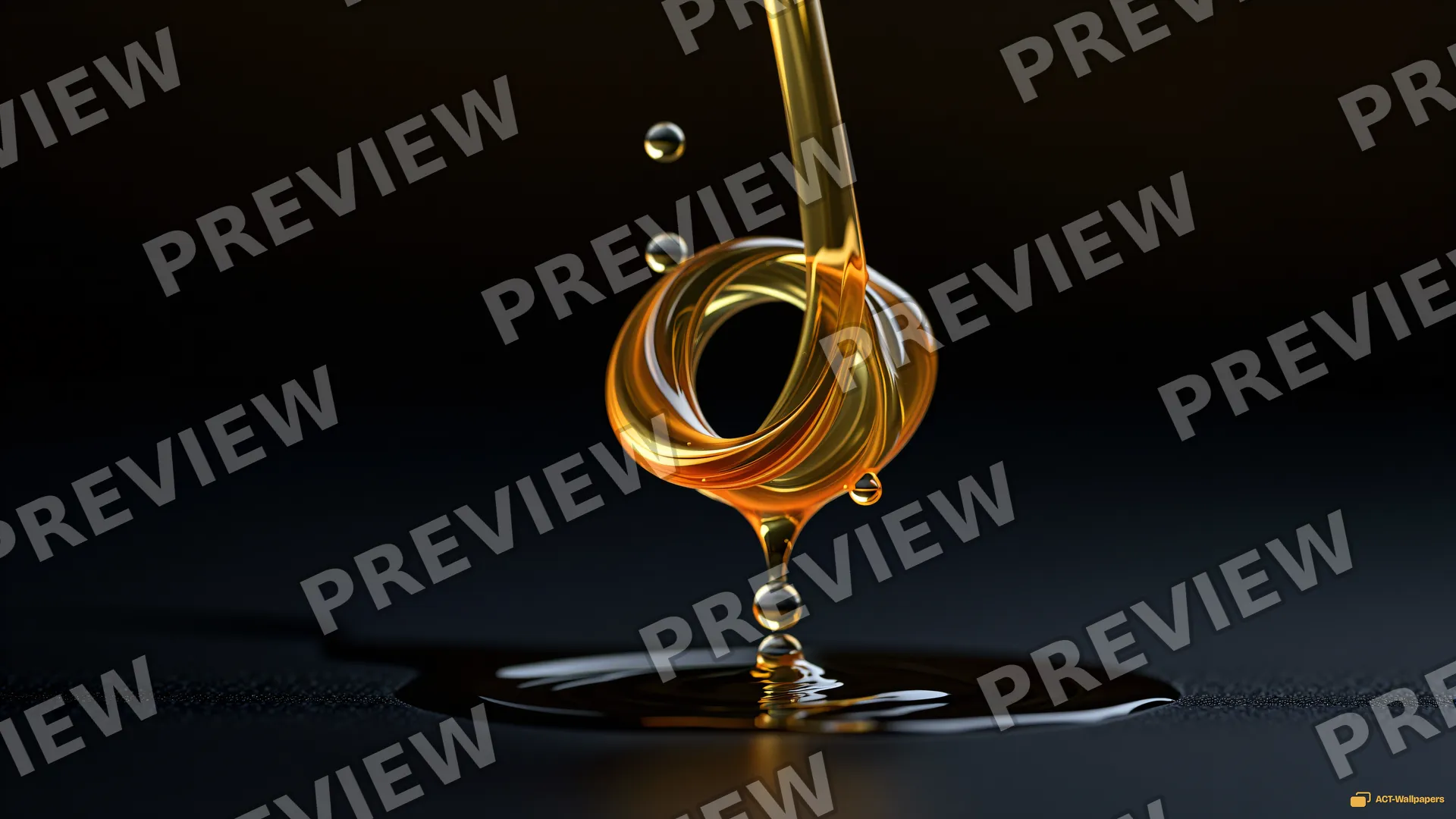 Molten Gold Knot — Chrome casting 4K wallpaper