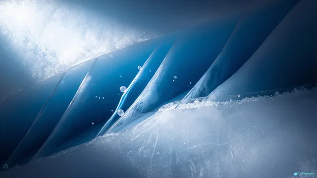 Glacial Lattice Macro — Ice macro 4K wallpaper