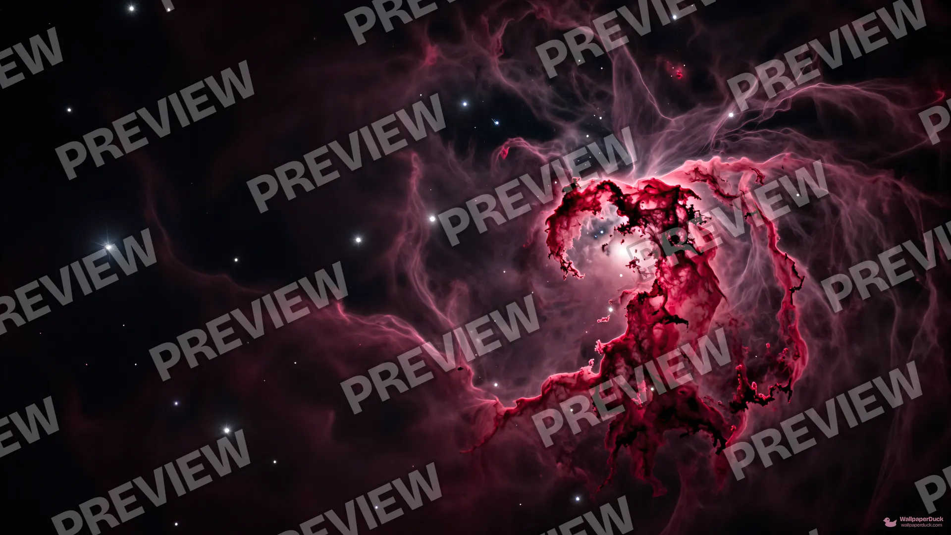 Crimson Filament Void — Cosmic & astrophotography 4K wallpaper