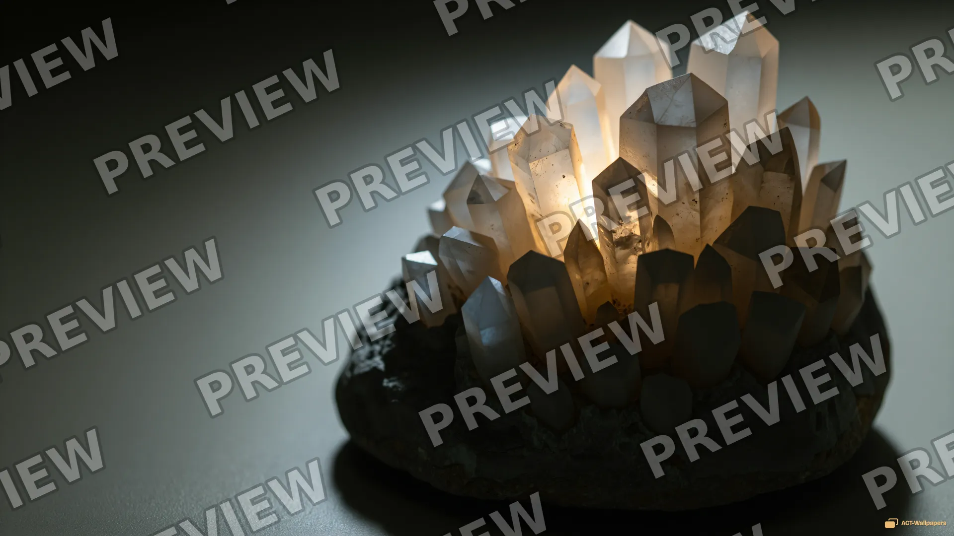 Translucent Quartz Cluster — Crystals & minerals 4K wallpaper