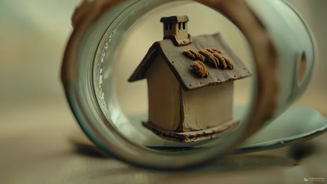 Mossy Jar House — Miniature worlds 4K wallpaper