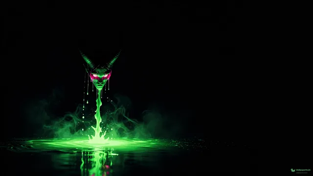 Neon Nightmare Silhouette — Neon nightmare 4K wallpaper