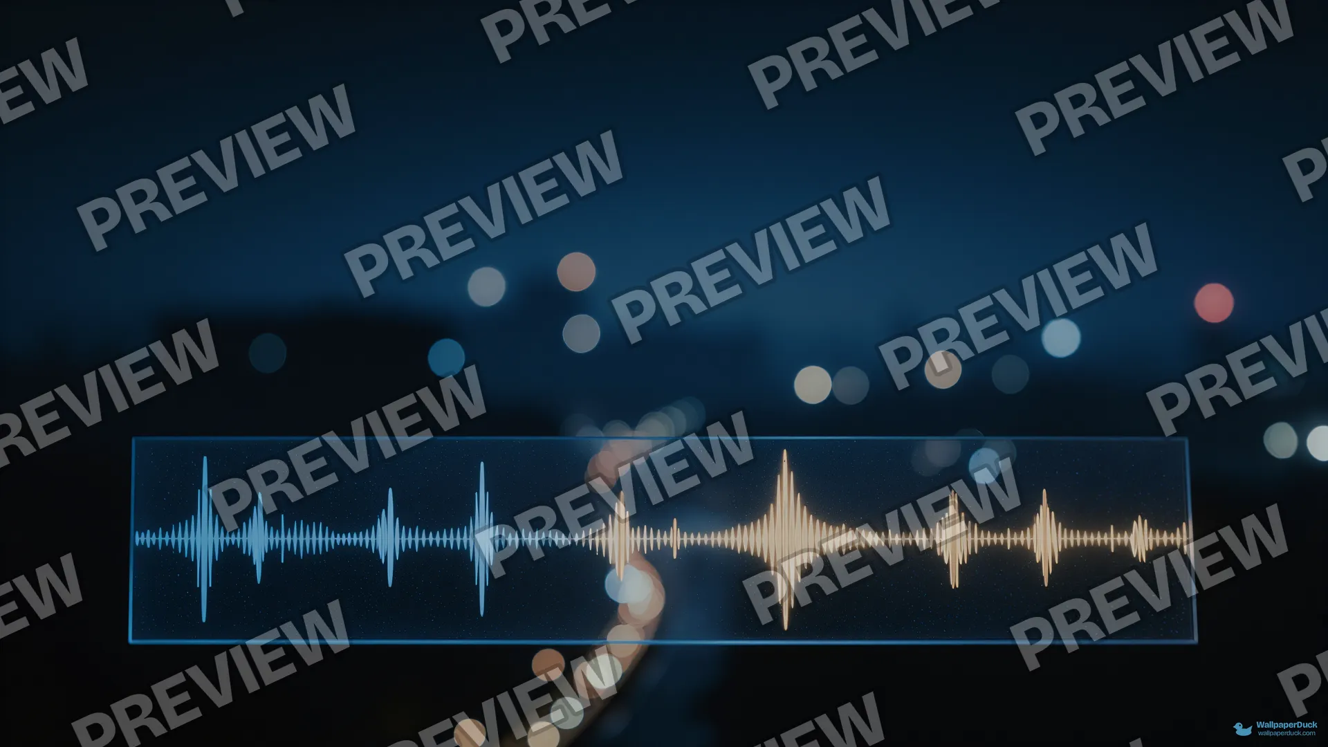 Binary Brainwave Interface — Night city bokeh 4K wallpaper