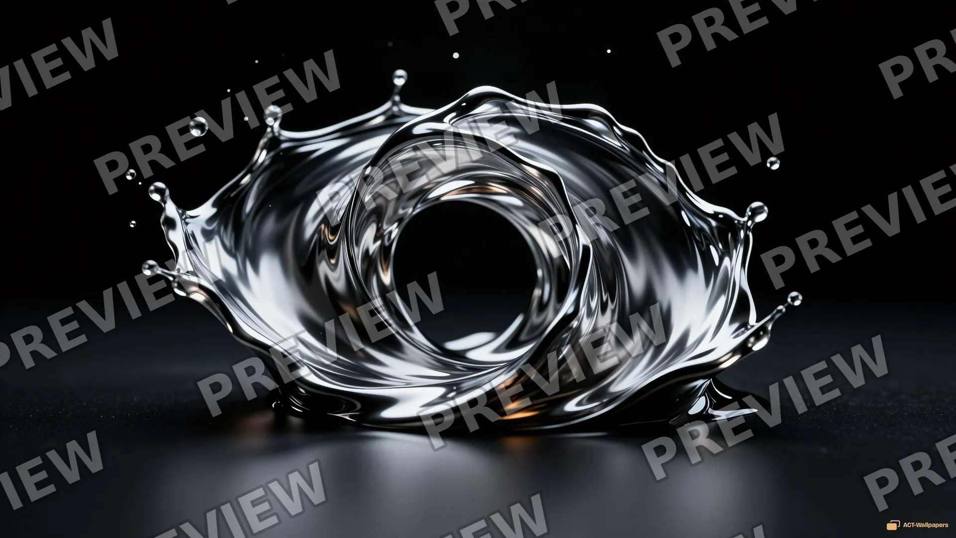 Silver Helix Collapse — Chrome casting 4K wallpaper