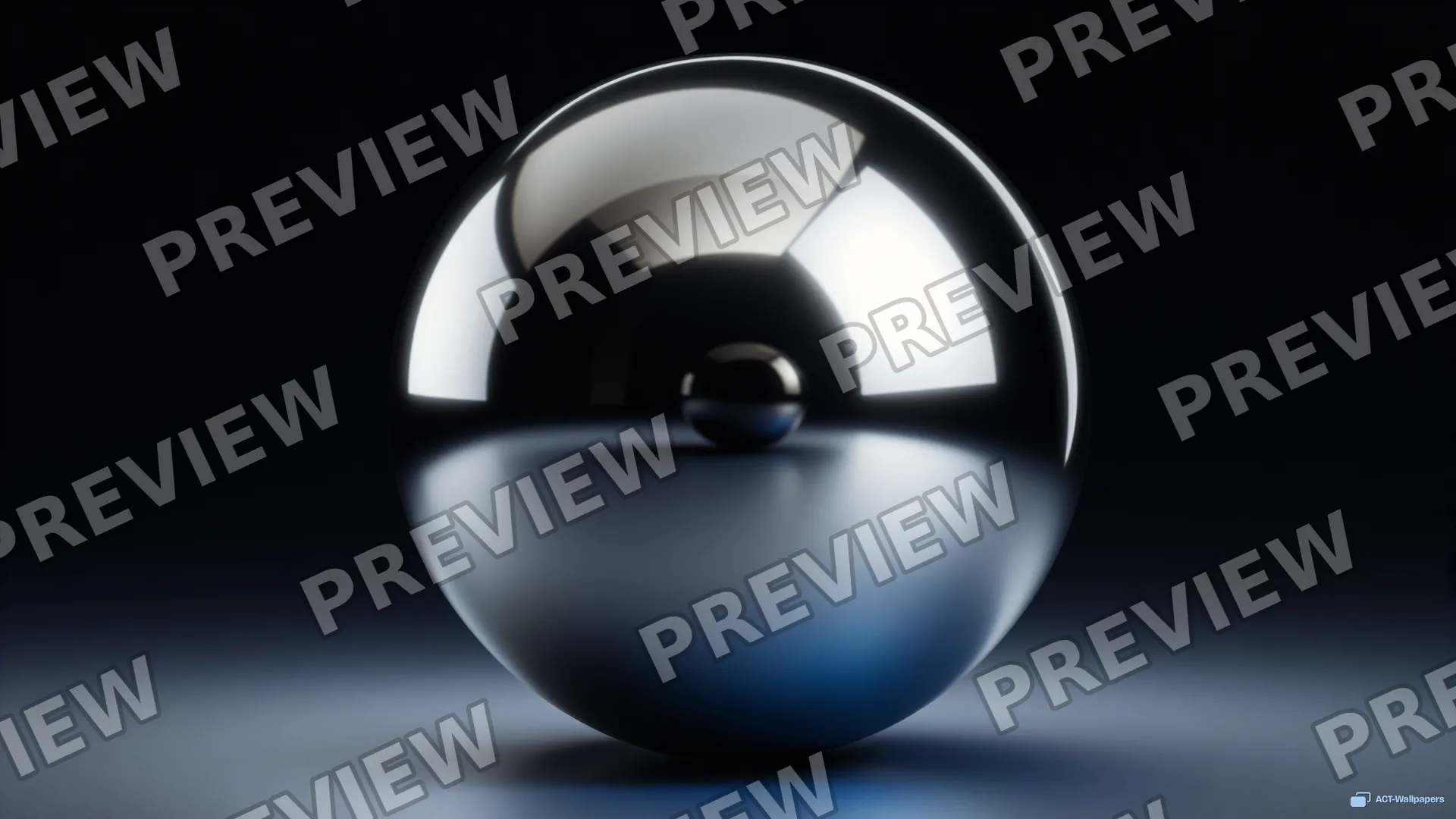 Chrome Sphere Void — Chrome texture 4K wallpaper