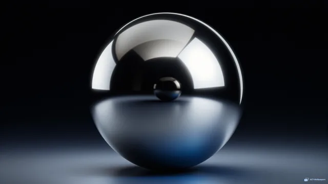Chrome Sphere Void — Chrome texture 4K wallpaper