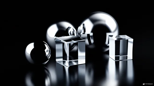 Chrome and Glass Precision — Chrome & glass 4K wallpaper