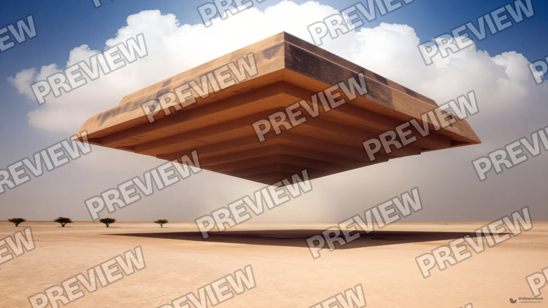 Inverted Ziggurat Suspended — Ters Ziggurat 4K wallpaper