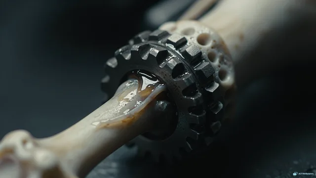 Biomechanical Joint Macro — Organic machines 4K wallpaper