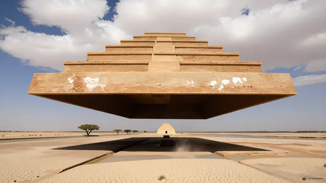 Inverted Ziggurat Shadow — Ters Ziggurat 4K wallpaper