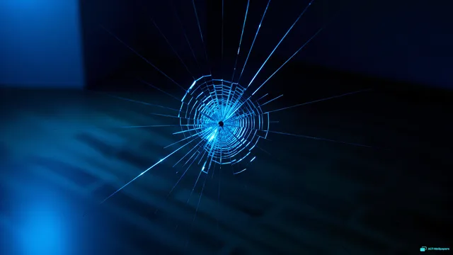 Shattered Moonlight Pane — Shattered glass 4K wallpaper