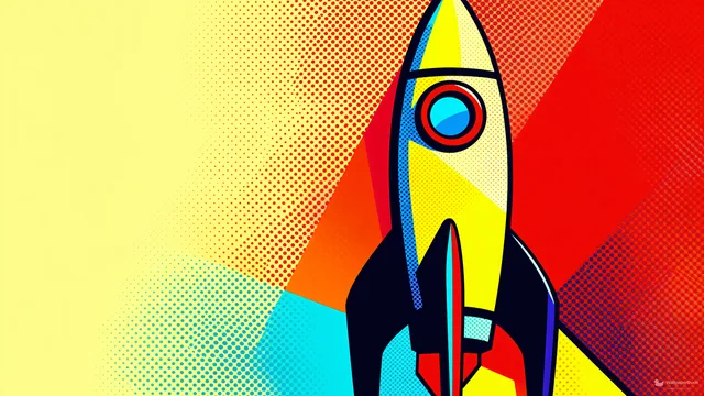 Fractured Rocket Pop Art — Retro pop art 4K wallpaper