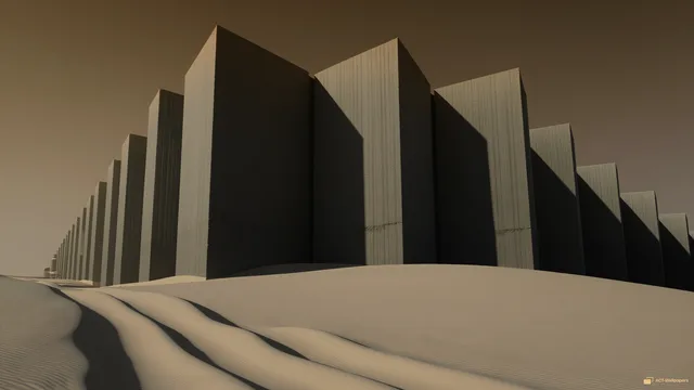 Desert Concrete Monolith — Desert concrete 4K wallpaper
