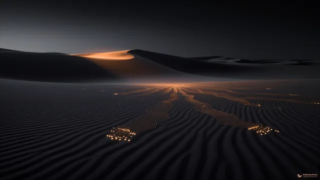 Circuitry Dune Ridge — Desert 4K wallpaper
