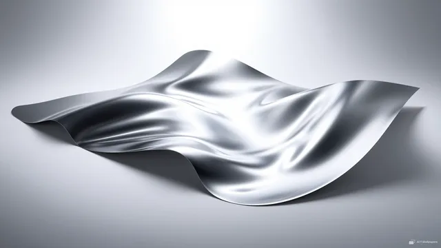 Tension in Silver — Chrome texture 4K wallpaper