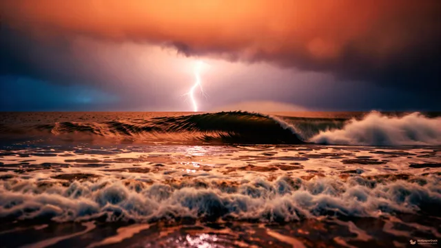 Storm Wave Maw — Nature landscapes 4K wallpaper