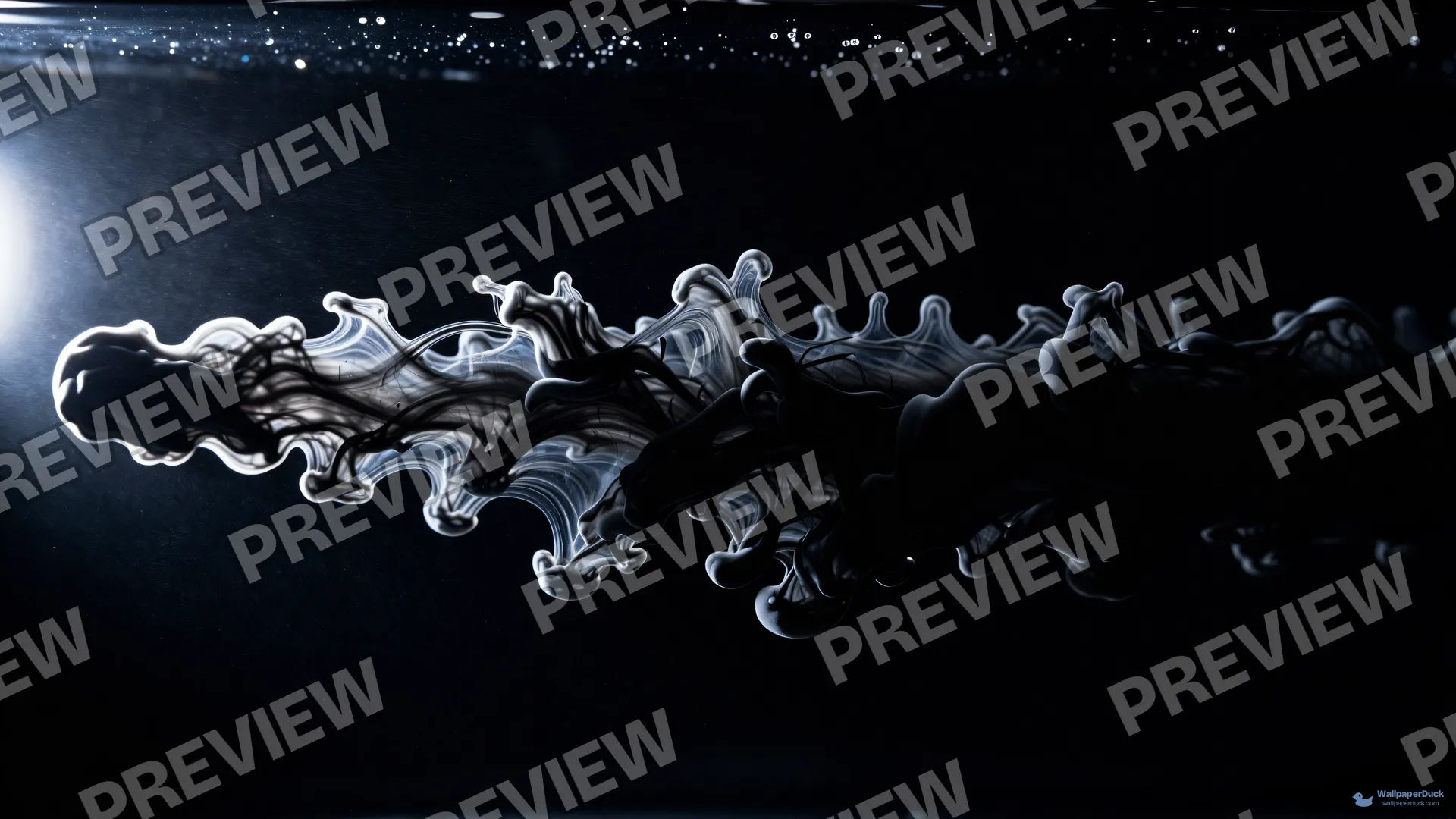 Obsidian Ink Dispersion — Dark fluid 4K wallpaper