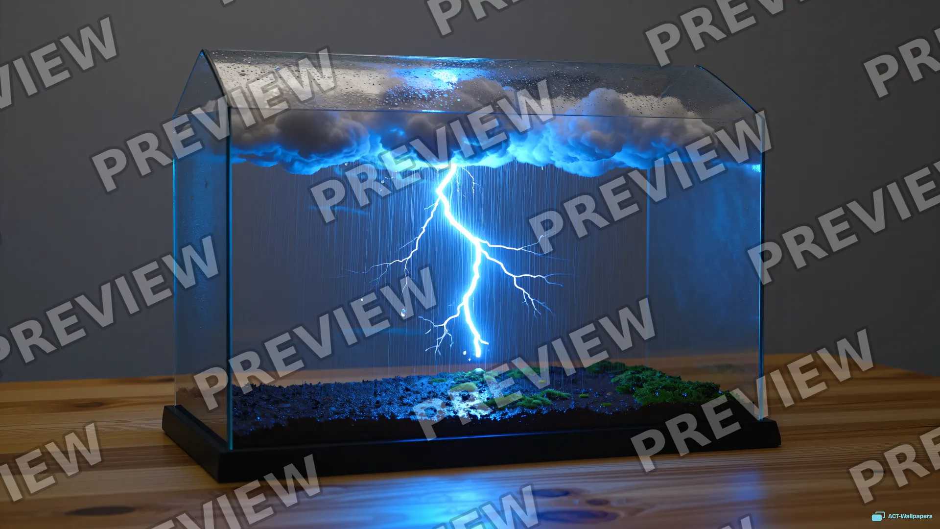 Inverted Terrarium Storm — Inverted storm terrarium 4K wallpaper