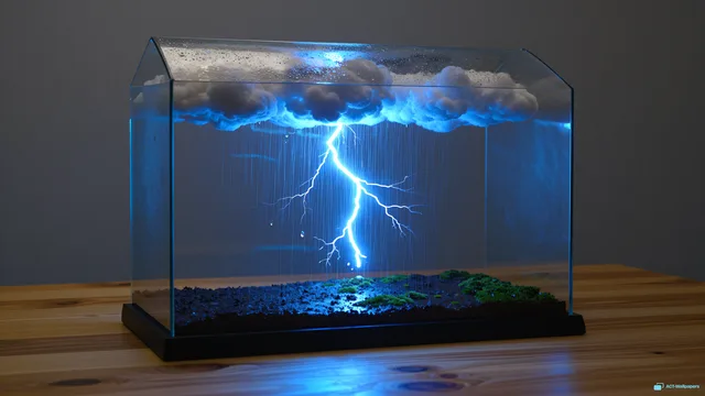 Inverted Terrarium Storm — Inverted storm terrarium 4K wallpaper