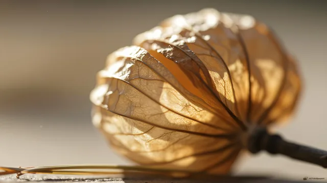 Poppy Pod Backlight — Dried botanicals 4K wallpaper