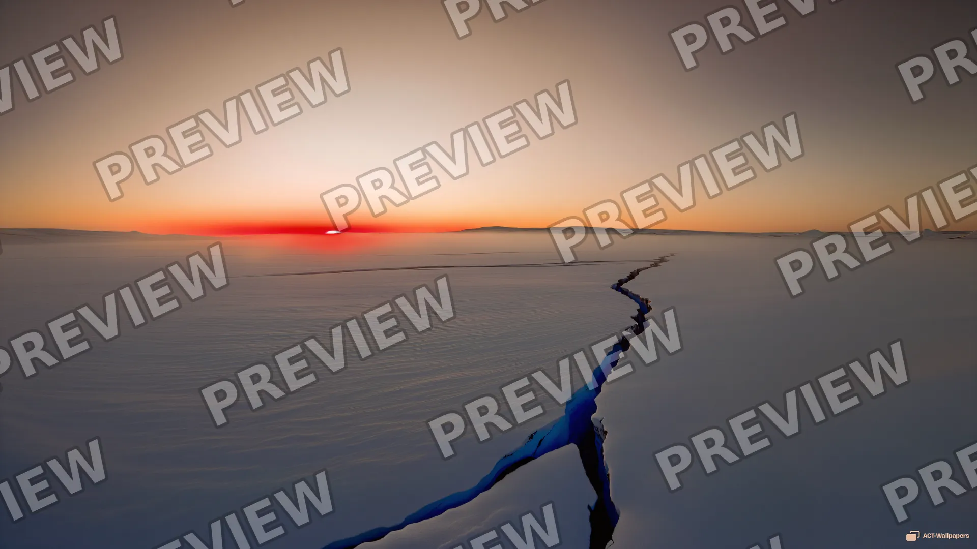 Antarctic Ice Shelf Twilight — Red dawn on ice 4K wallpaper