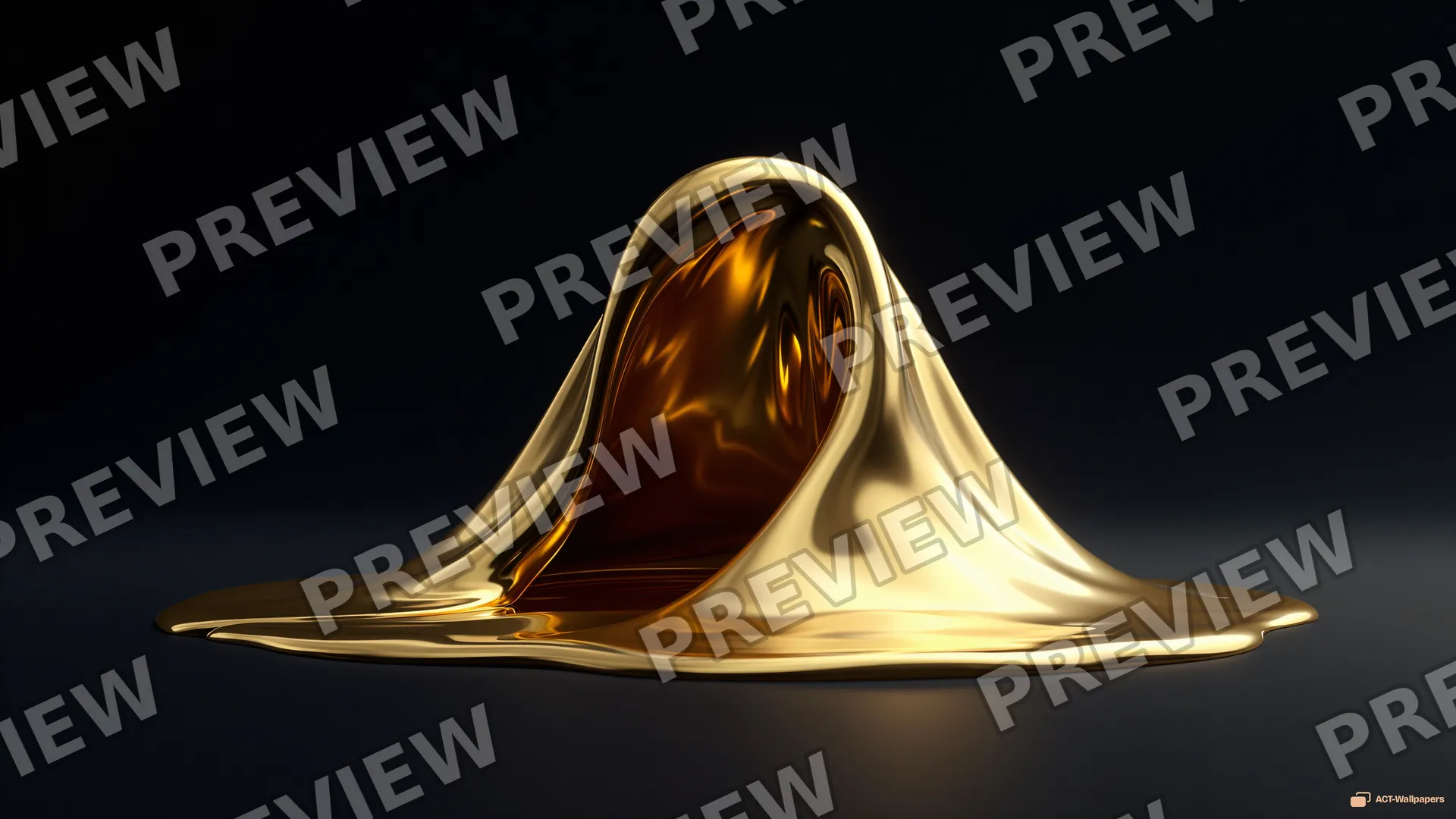 Molten Gold Fold — Liquid forms 4K wallpaper