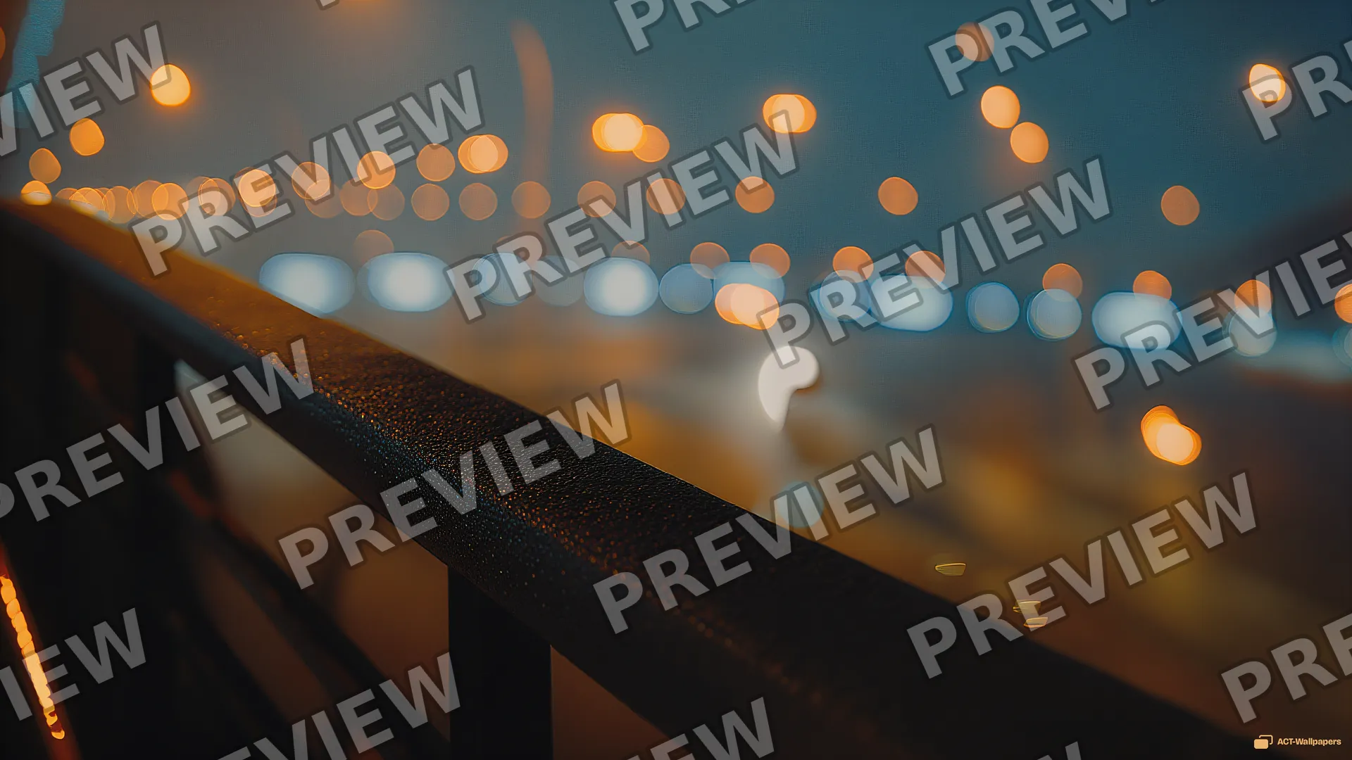 Rain-Slicked Iron Anchor — Night city bokeh 4K wallpaper