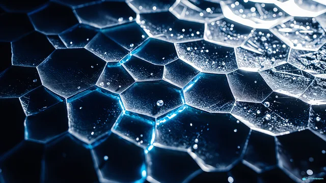 Glacial Ice Lattice Macro — Ice macro 4K wallpaper