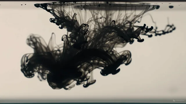 Charcoal Dispersion in Void — Abstract fluid 4K wallpaper