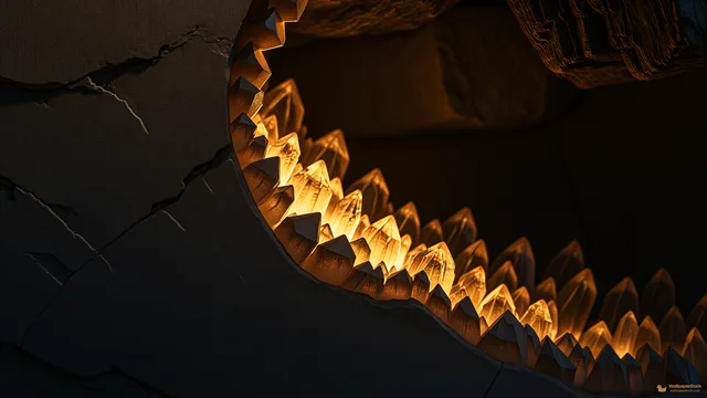 Citrine Geode Glow — Crystals & minerals 4K wallpaper