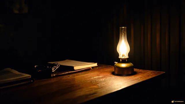 Study Lamp Glow — Dark interiors 4K wallpaper