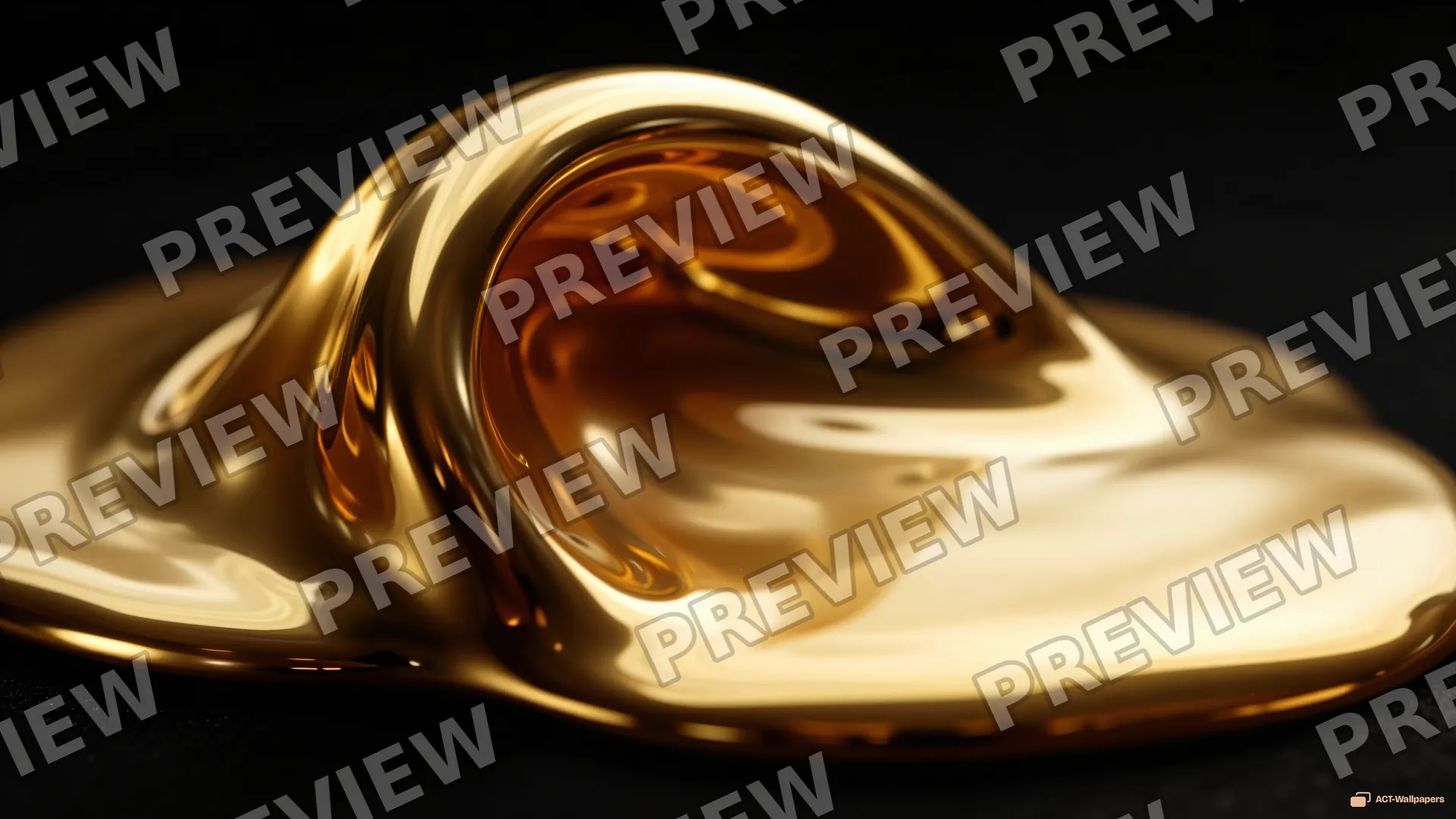 Molten Gold Fold — Chrome texture 4K wallpaper