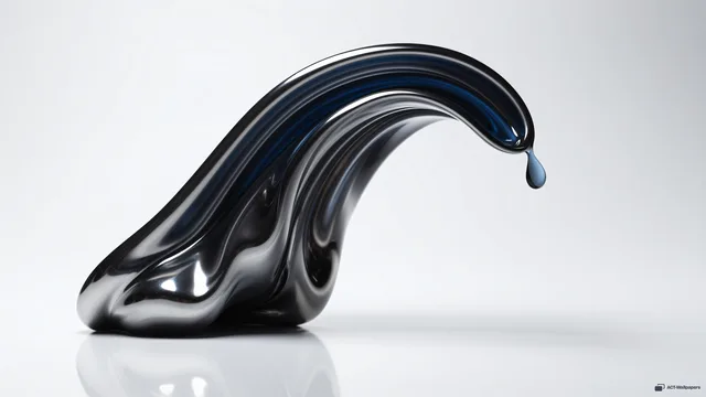 Chrome Wave Curl — Chrome casting 4K wallpaper
