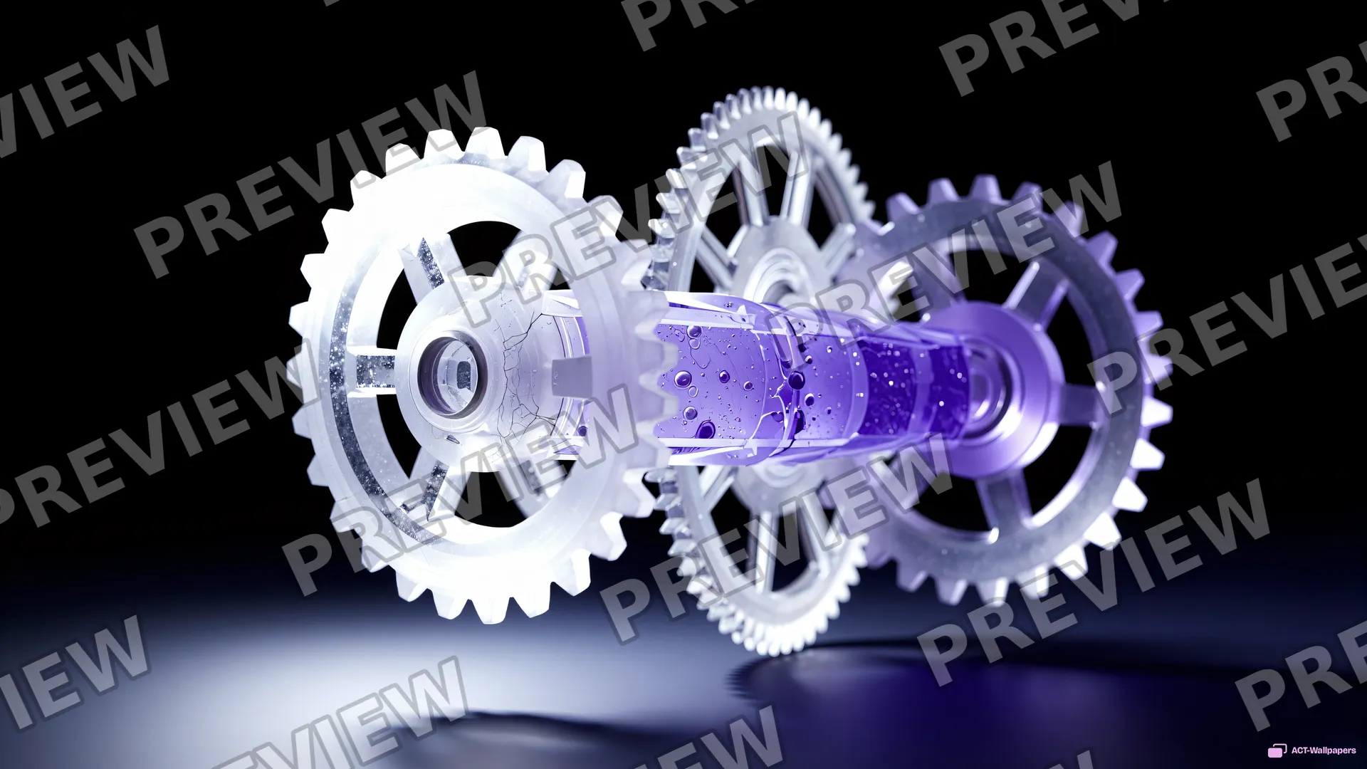 Crystal Clockwork Refraction — Crystal machines 4K wallpaper